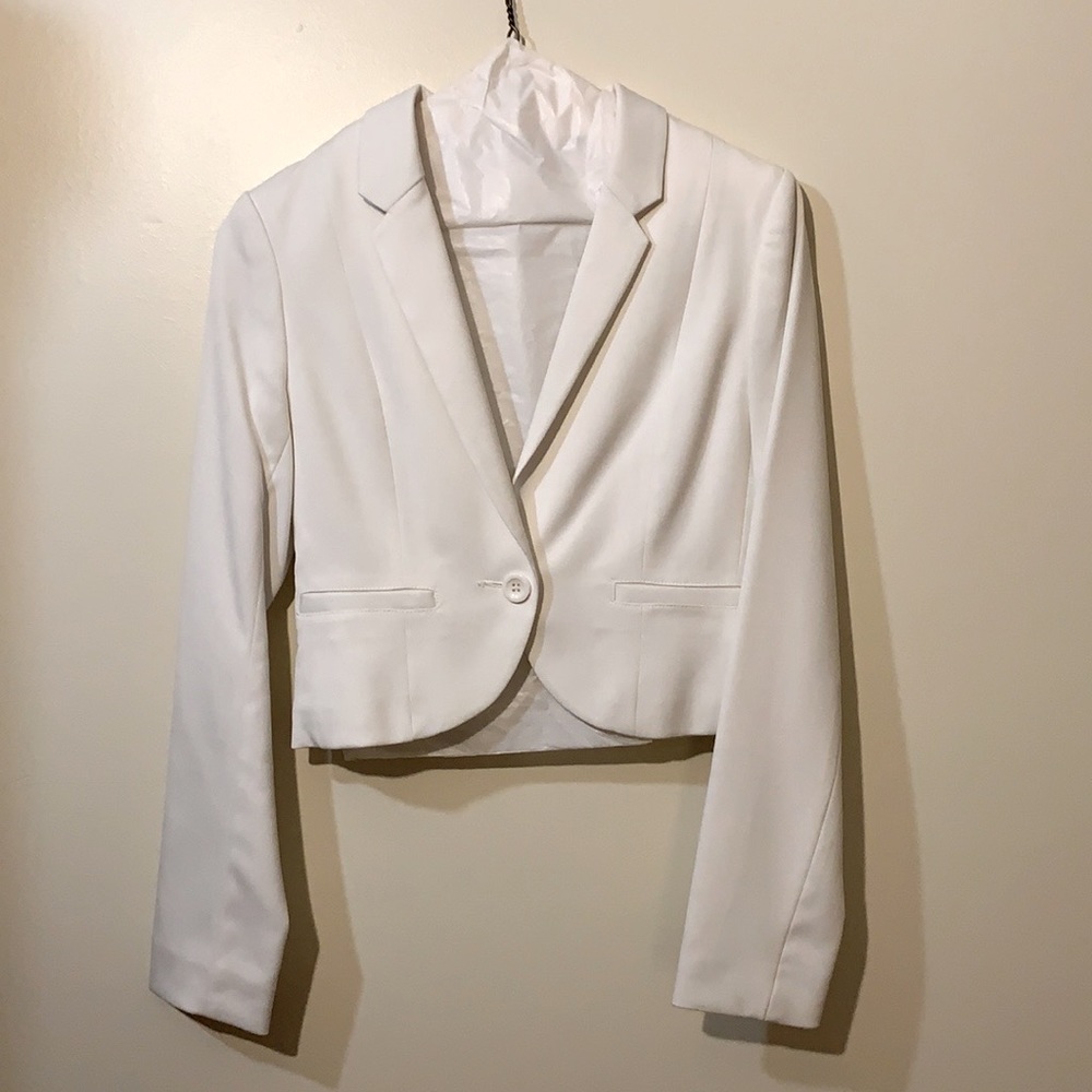 Premium H&M White Blazer Jacket Suit wedding